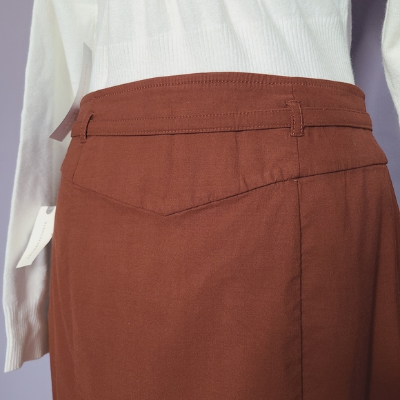 Anthropologie Brown Belted Pencil Skirt - Picture 9 of 15